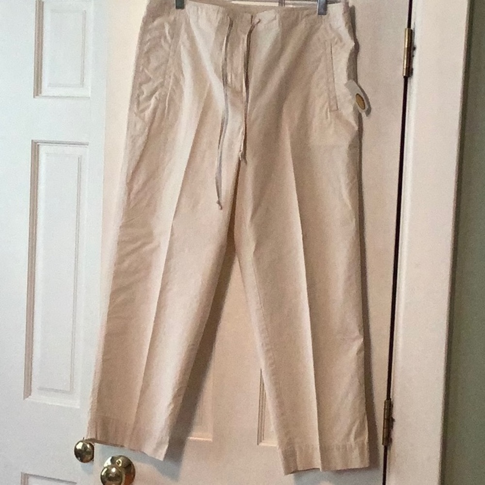 NWT Talbots cotton khaki ankle pants